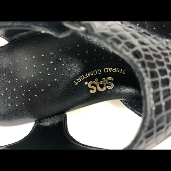 SAS Womens Suntimer Slingbacks Black Patent Leather Size 9.5 M - Picture 11 of 16